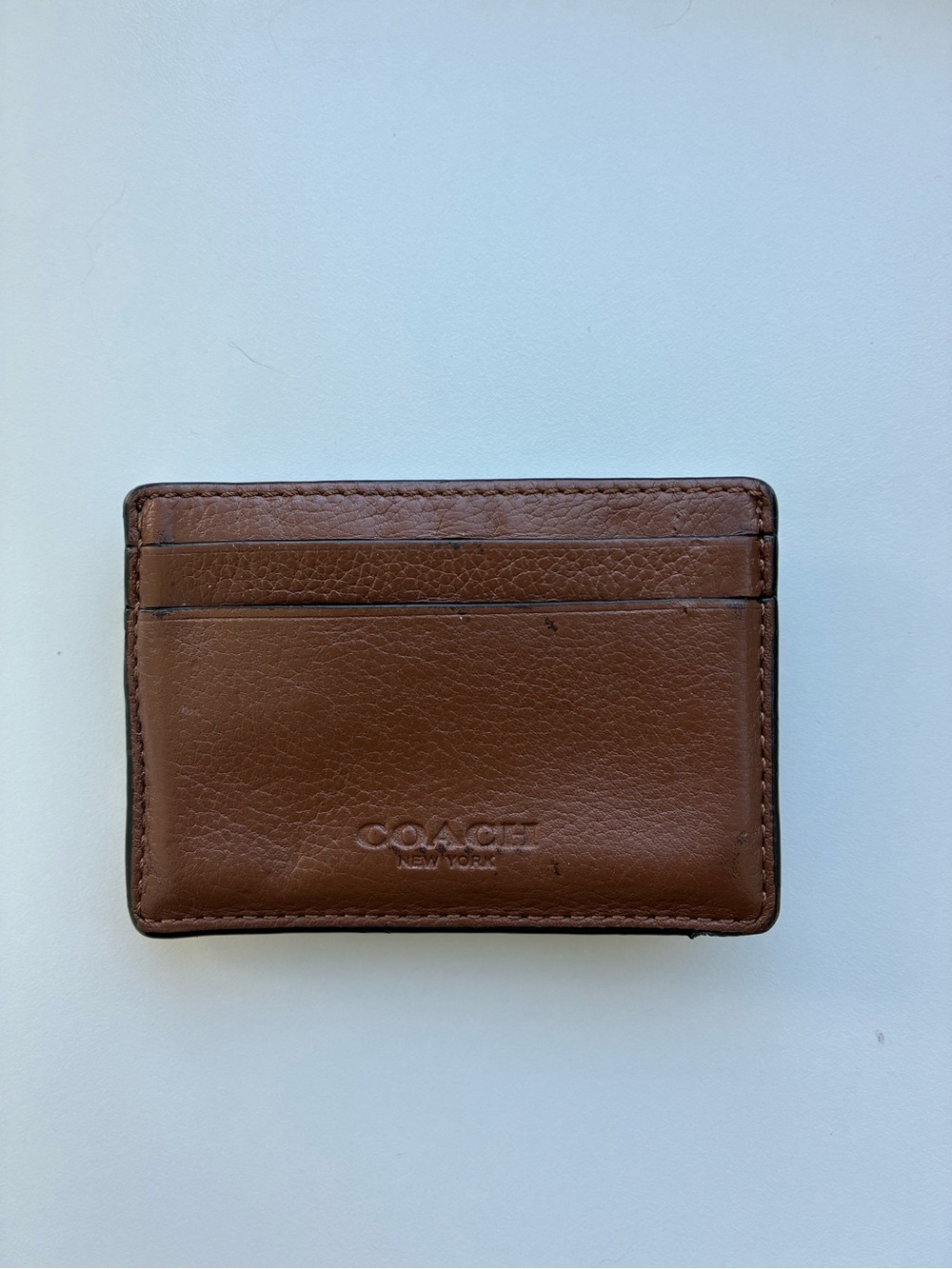 Coach Brown Leather Slim Card Holder